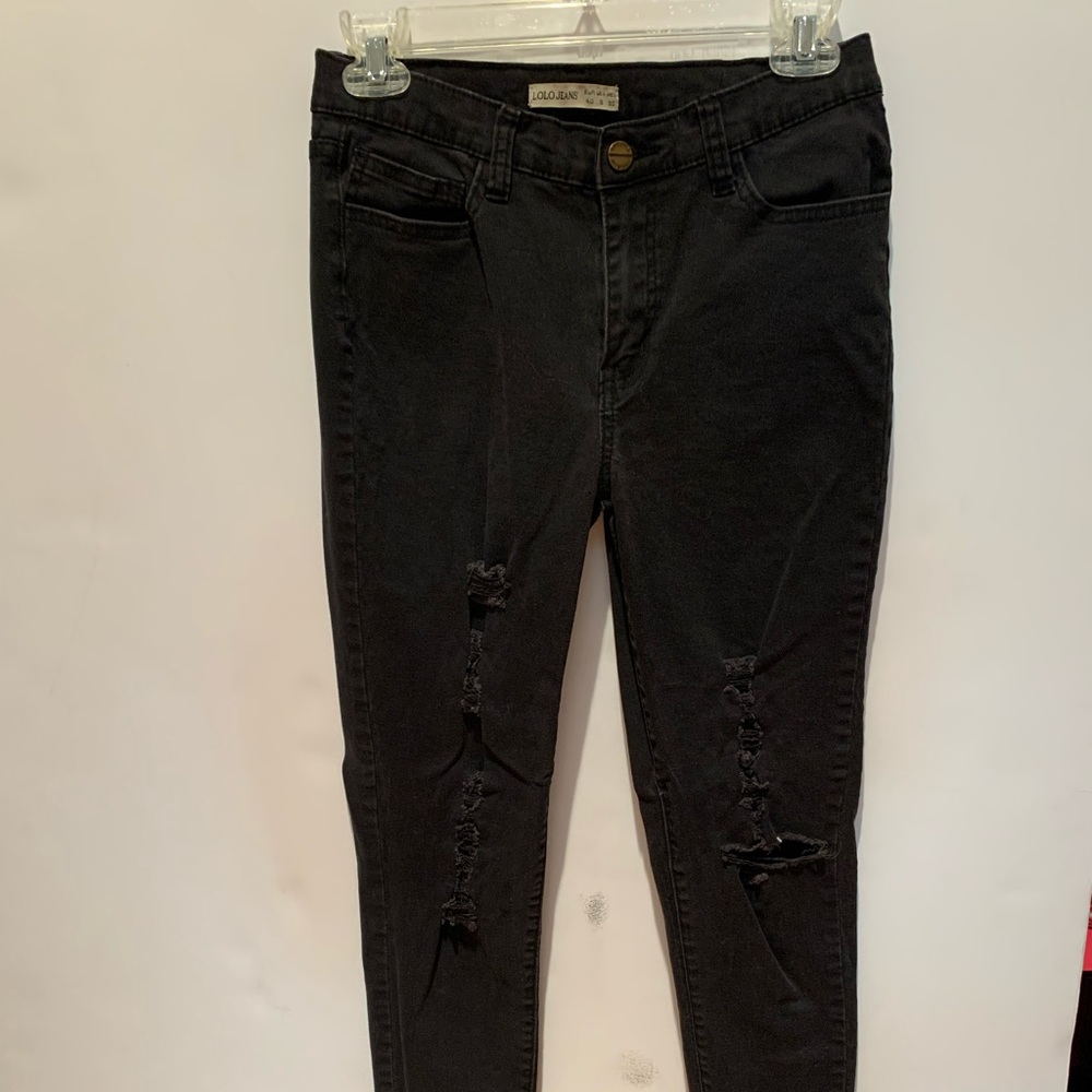 Black skinny ripped Lolo Jeans- size junior 9